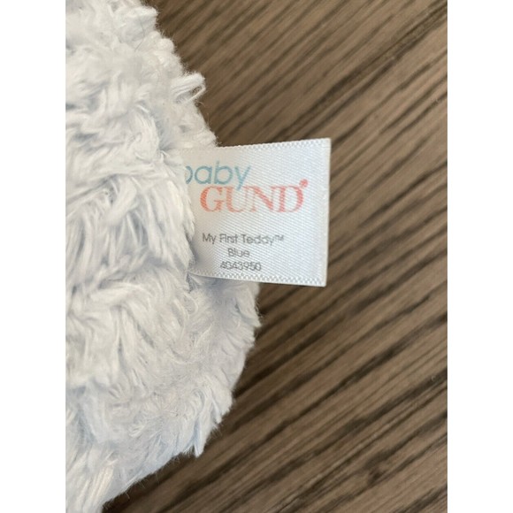 Baby GUND My First Teddy Bear Stuffed Animal Plush 11" Blue Excellent Condition - Picture 3 of 5